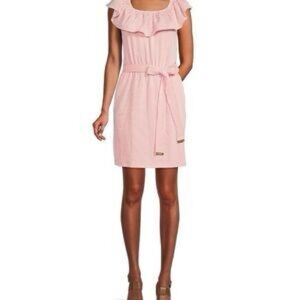 Michael Kors Pink Ruffle Mini Dress NET original. $140